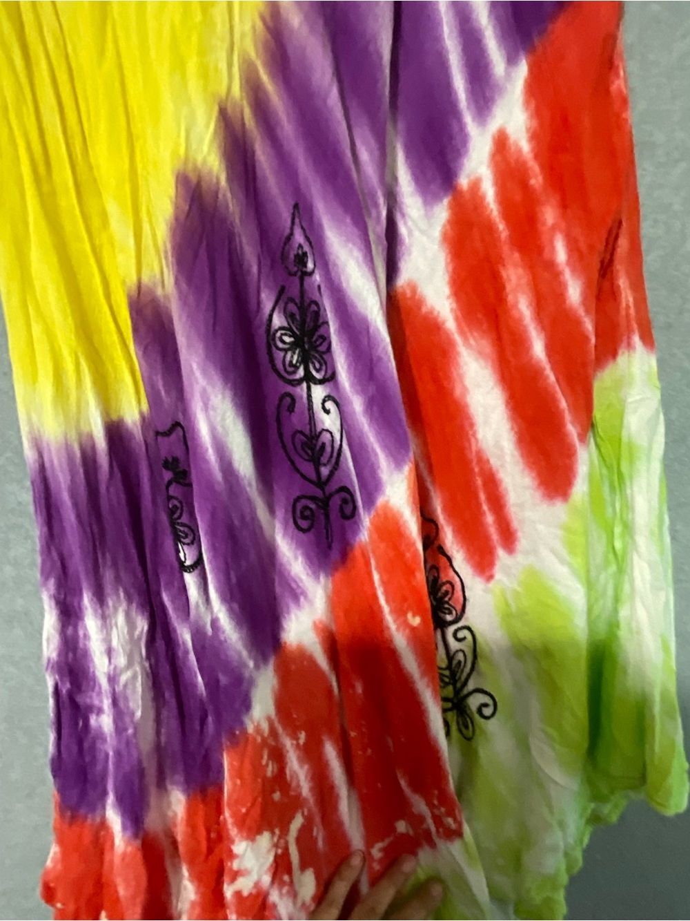 Sante classic Vibrant Tie-Dye Swing Tunic — Yellow, Purple, Red, Lime Sz OS - Picture 10 of 11
